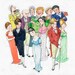 Jane Austen, 'Mansfield Park' cast of characters SMALL illustration print