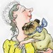 Jane Austen, 'Mansfield Park' cast of characters SMALL illustration print
