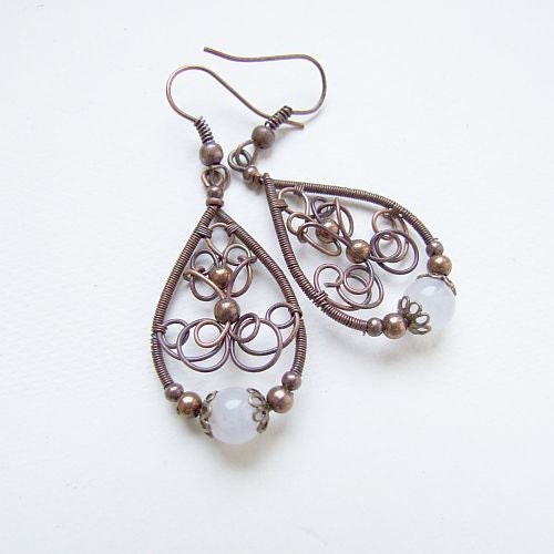 tutorial  II - jewelry tutorials - wire wrapped earrings