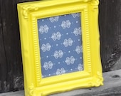 Yellow Picture Frame Vintage Style Frame - Great WEDDING TABLE NUMBERS Place Cards Name Cards or Party Decor