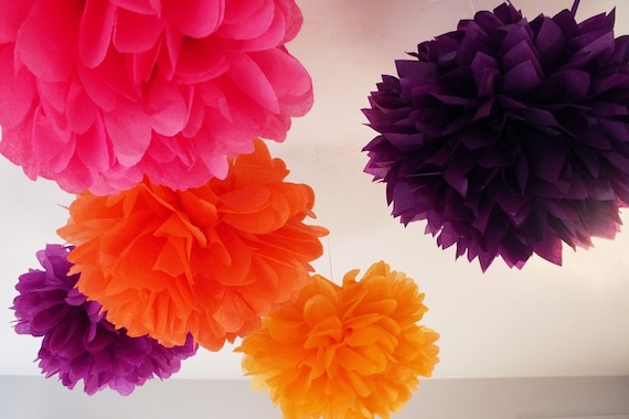 15 Poms ... Pick Your Colors Il_570xn