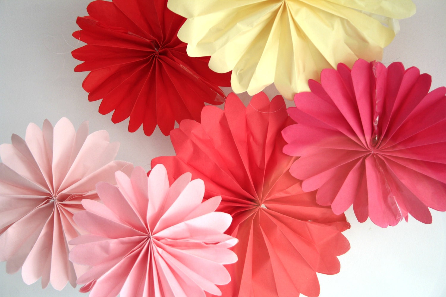 Valentine's Day decorations - 12 pomwheels ... pick your colors.