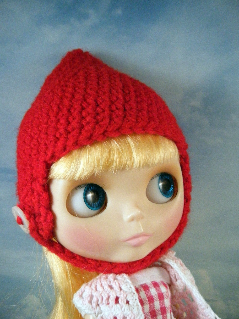Red Gnome Helmet for Blythe
