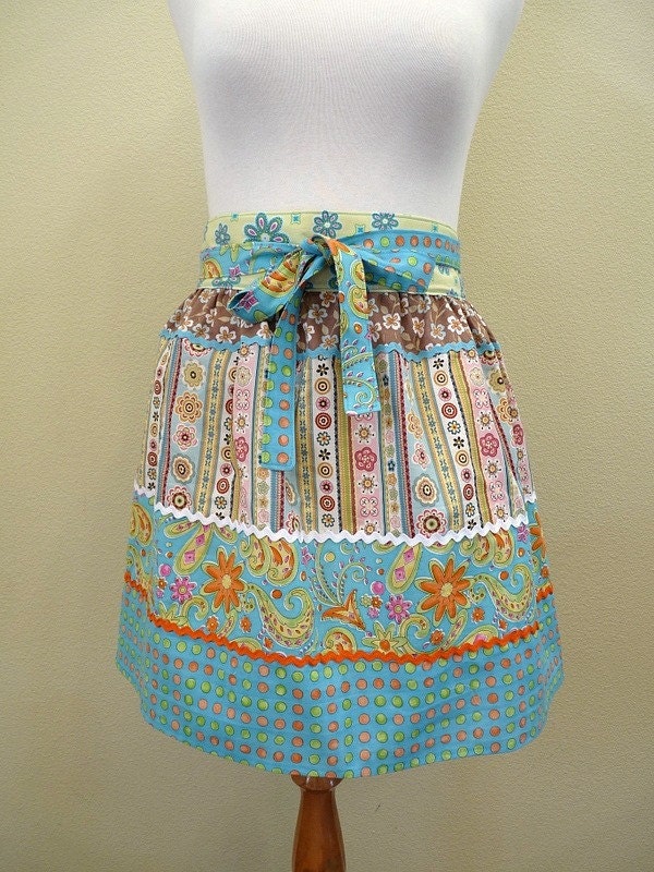 Patchwork half apron