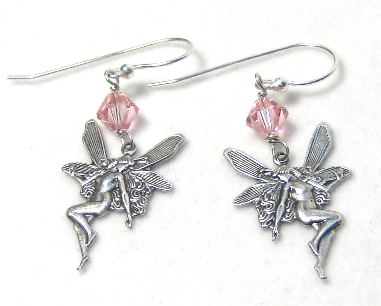 Pink Fairy Crystal Earrings
