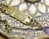 Spirit - Amethyst and Brass Necklace Ancient Memories Collection by ShadowsandSpirits