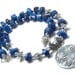 Triple Spiral Celtic Blue Moonstone Nugget Necklace