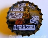 SHE WAS... Recycled Bottlecap Necklace