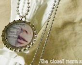 Beauty Comes from Within (Face) Bottlecap Necklace