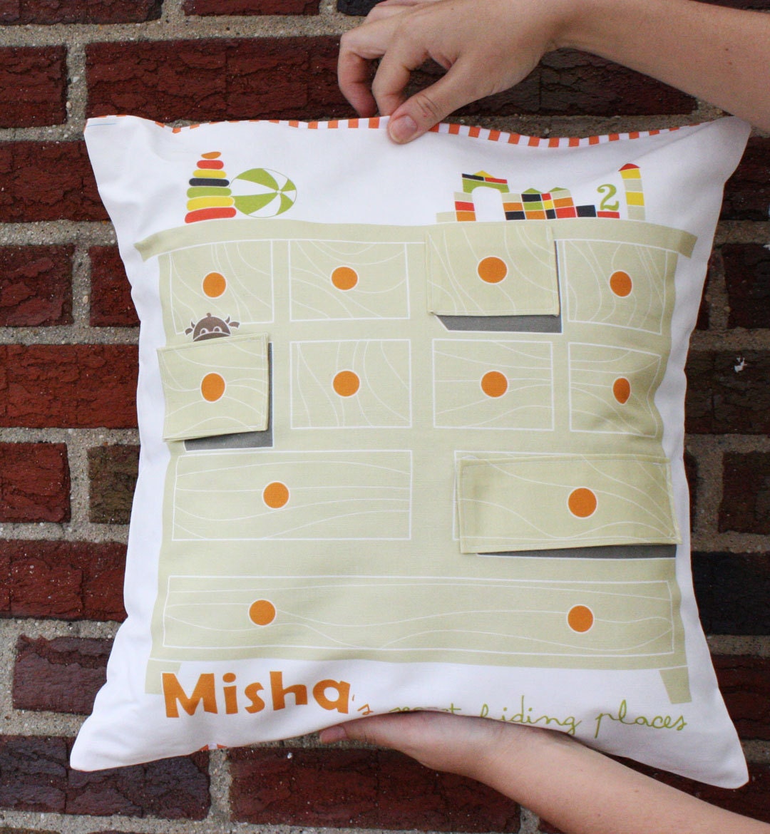Personalized Gift for Baby/ Toddler - Ready to use children's pillow cover- Custom Gift for kids- "Little Drawer"