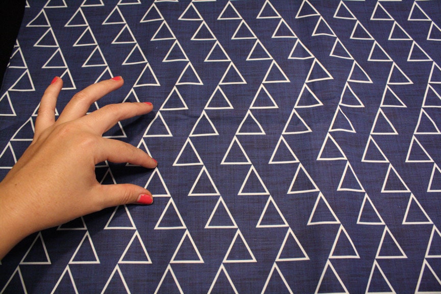 100% Quilting Cotton - Original design - "Dancing Triangles" ( Full yard)