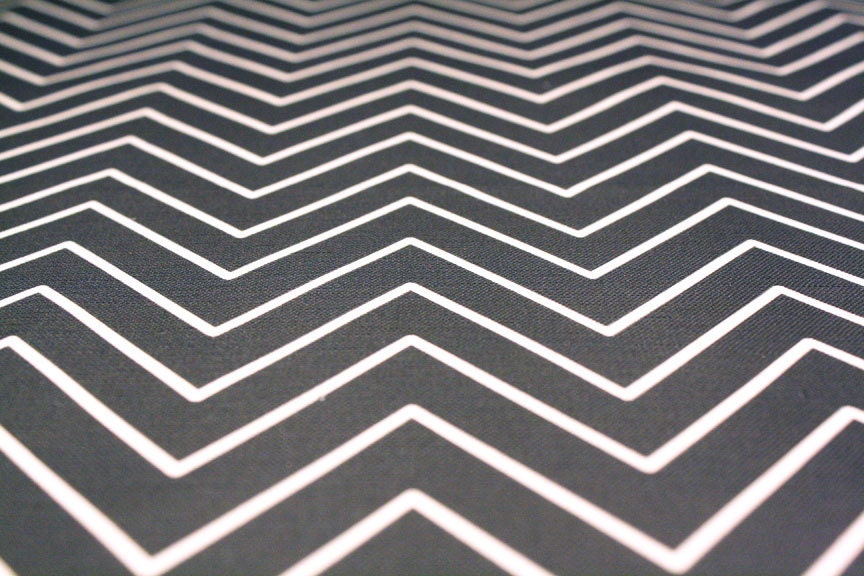 Reserved for Hilary - 1.5 yards - "Delicate Charcoal Chevron"- Cotton/Linen - ships 10 days after order
