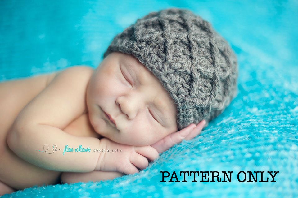 CROCHET PATTERN - Diamonds Beanie