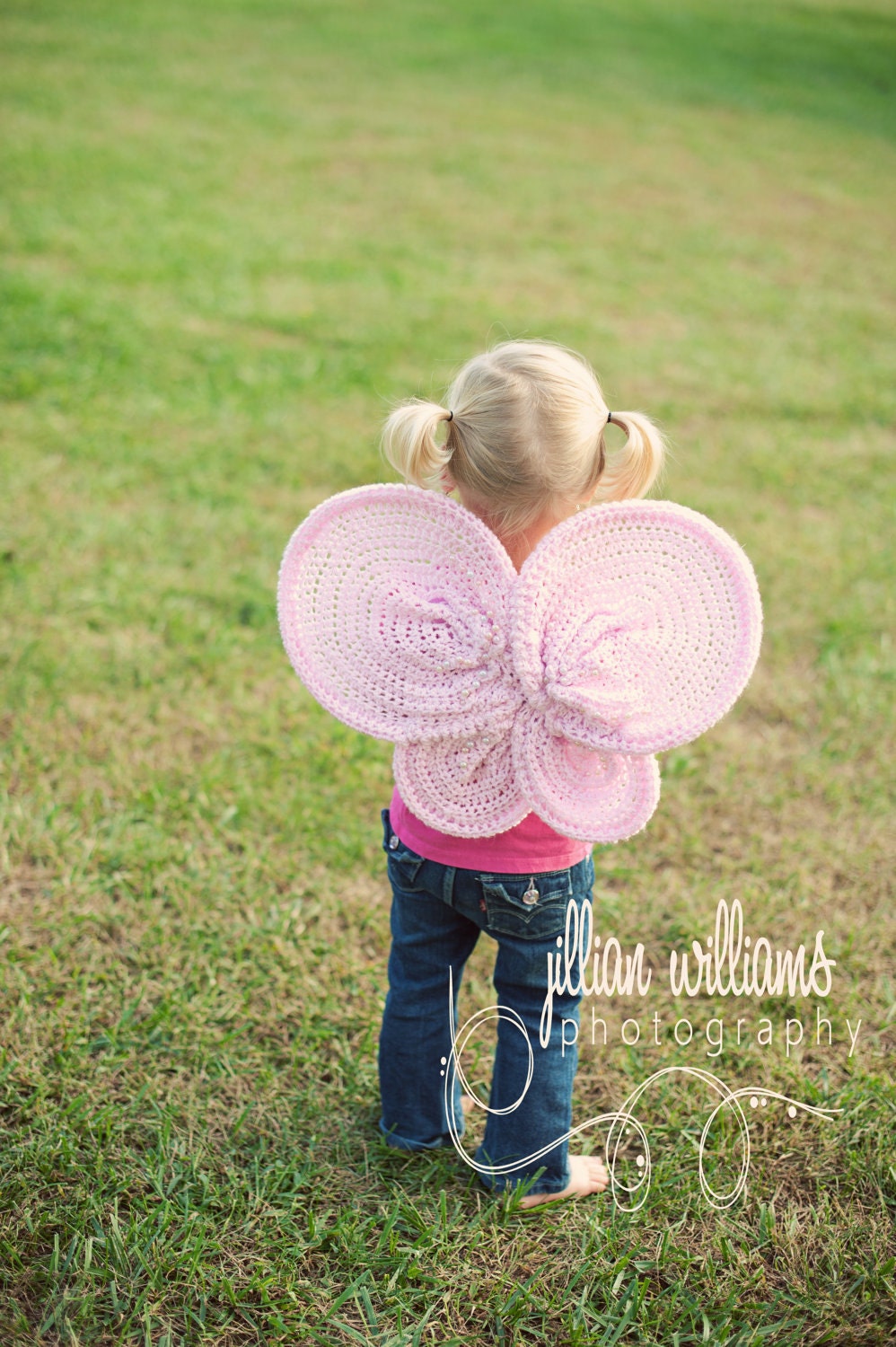 CROCHET PATTERN PDF-Little girl Butterfly wings