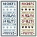 Set of Four CHRISTMAS MINI SAMPLER Cross Stitch Charts