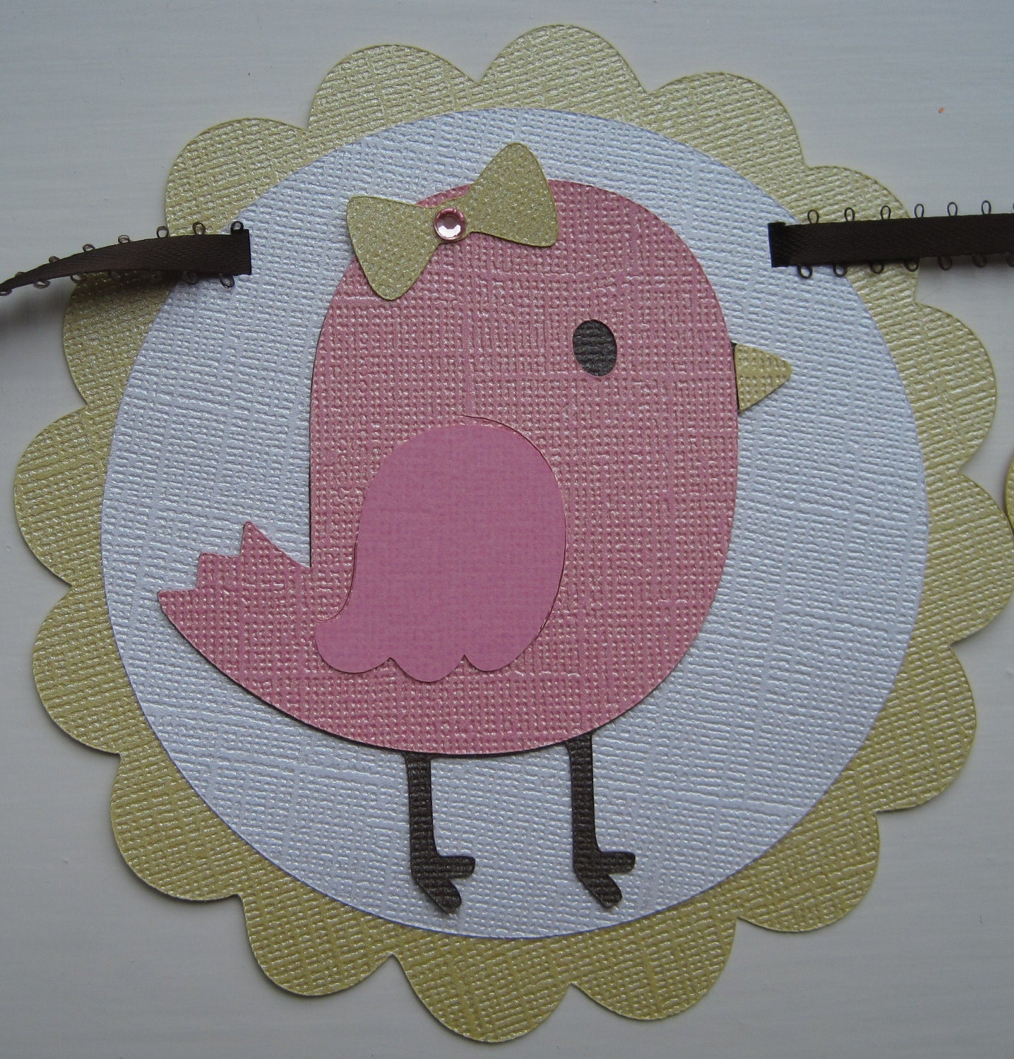 SWEET BIRDIE "it's a girl" Custom Name Banner Baby Shower Birthday Party Handmade Christmas Gift