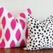 Set of two (2)- Decorative Pillow Covers- 12x12"-  Togo- Dots- Spots- Black- White-  WITH INSERTS- Crib Pillow