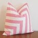 Pink Stripes Decorative Pillow Cover- Pink and White- Stripes- 18x18"