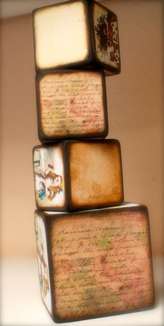 Vintage Alice In Wonderland Blocks
