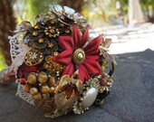 Vintage Brooch Bouquet - CUSTOM Made to Order -SMALL Bouquet
