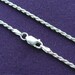 16 inch 040 ROPE Neck Chain STERLING Silver Avail in ANY Length