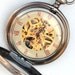 Steampunk - SHERLOCK HOLMES -  Pocket Watch - Mechanical - Large - Skeleton Style - Necklace - Gray Silver - GlazedBlackCherry