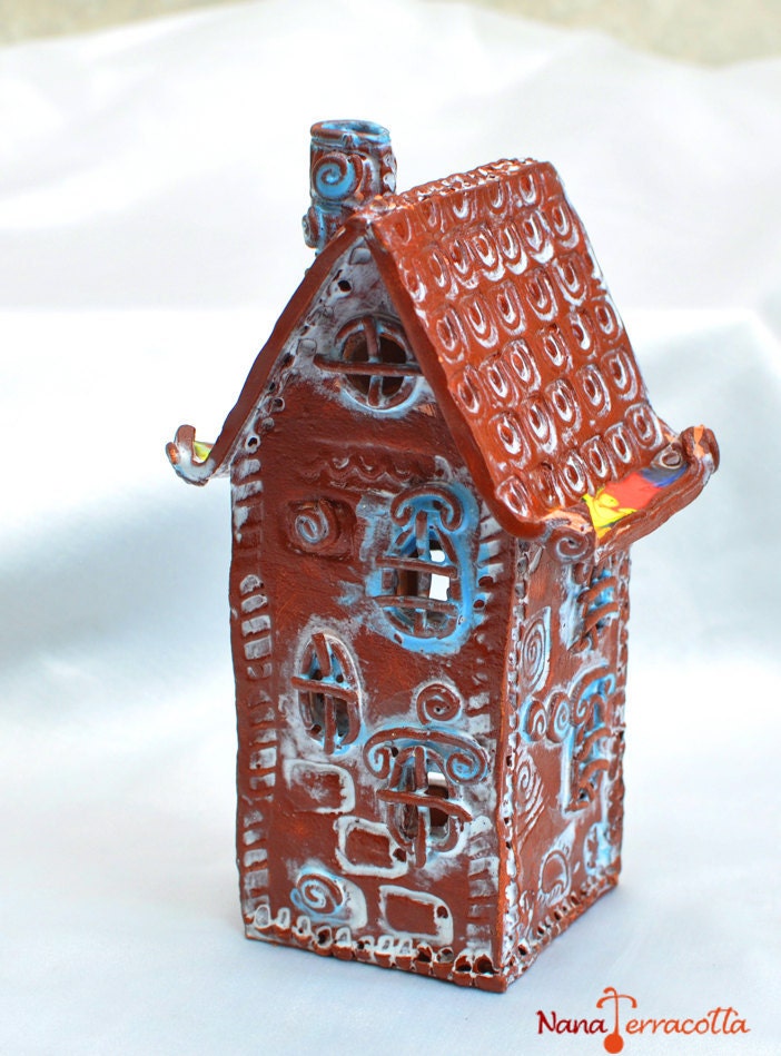 Candle Holder, Ceramics, Home Decorating, Cozy House, Gingerbread House