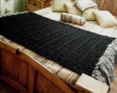 Black, Silver Gray, White Home Decor Fringe Throw Blanket - Metallic Sparkle Tassels - Free Shipping Worldwide