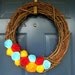 The Rowan - Fabric Rose Grapevine Wreath - 18 inch - Made to Order