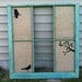 burlap corkboard messageboard from vintage barnwood window