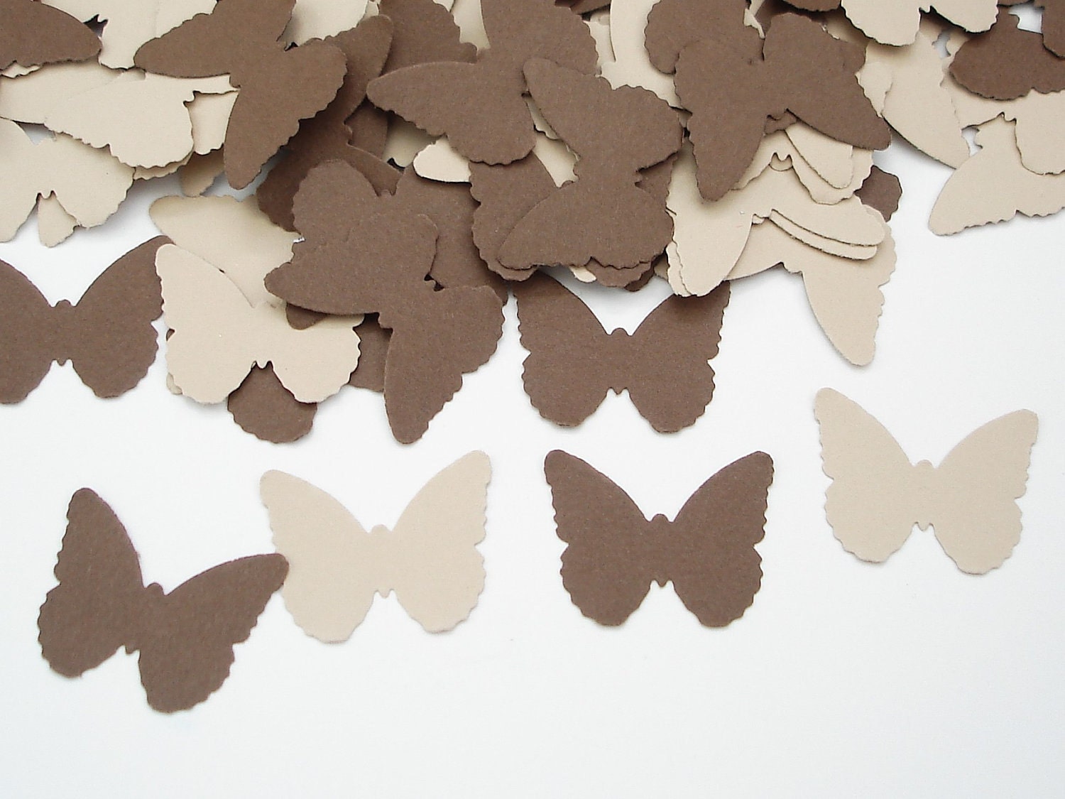 100 Classic chocolate brown butterfly punch die cut cutout scrapbooking embellishments - No277