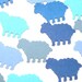 100 Mixed Blue Sheep die cut punch confetti scrapbooking embellishments - No846