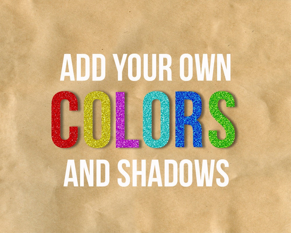 DIGITAL GLITTER NUMBERS / Plus Extras, Ideal for Scrapbooking and Graphic Design Projects
