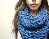 Chunky Muted Blue Neckwarmer