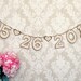 Unique Wedding Garland Banner - Rustic Woodland, Vintage-Inspired, Natural, Eco-Friendly - Recycled Kraft Paperboard & Ivory Cotton Fabric