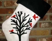 Flocking Home for the Holidays Christmas Stocking