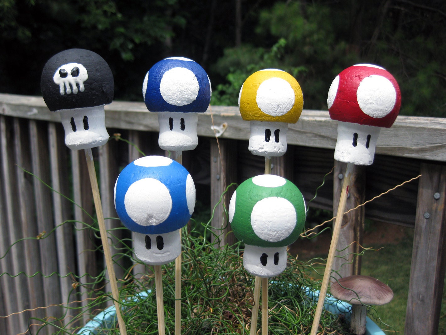 Mario Mushrooms (Upcycled - various colors)