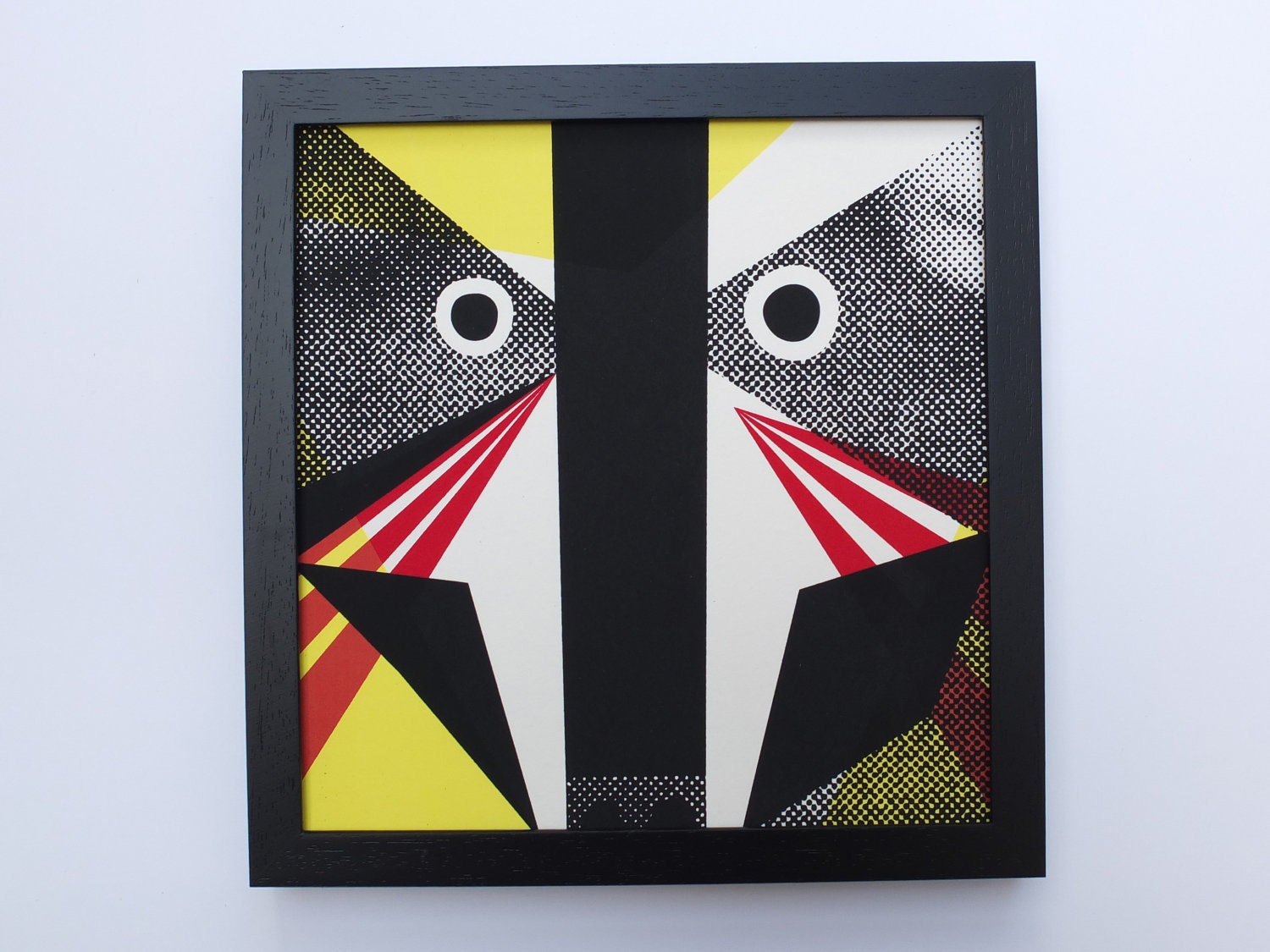 Beast no. 00013, one-of-a-kind screen print, 20 x 20 cm, part of the "Beasts of all Kinds" series, unframed