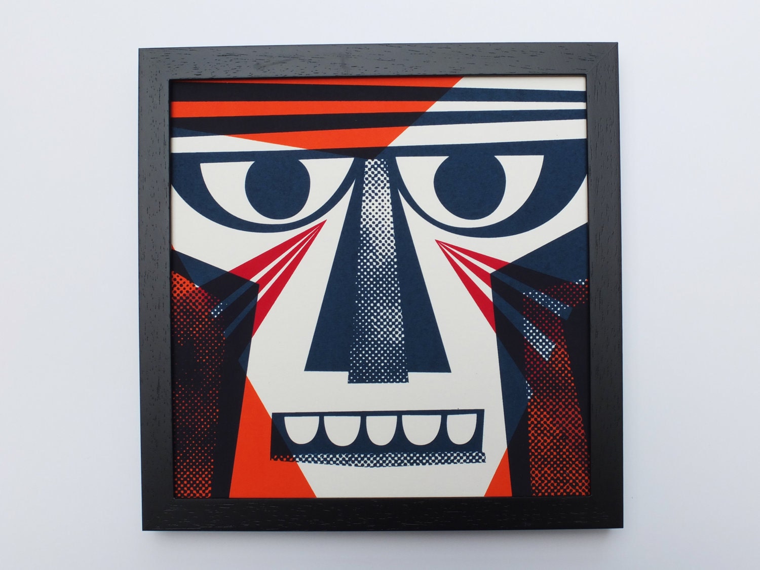 Beast no. 00001, one-of-a-kind screen print, 20 x 20 cm, part of the "Beasts of all Kinds" series, unframed