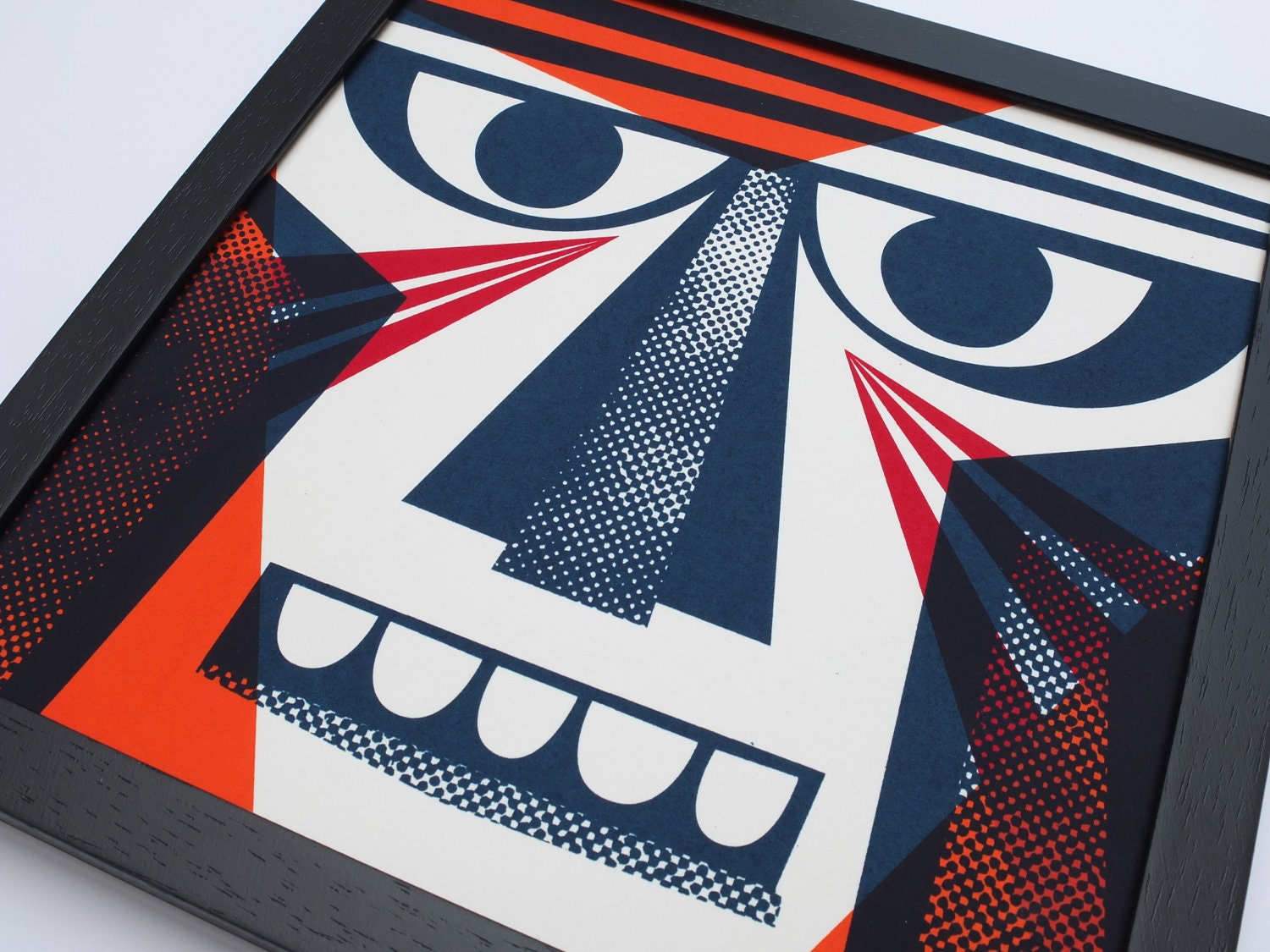 Beast no. 00001, one-of-a-kind screen print, 20 x 20 cm, part of the "Beasts of all Kinds" series, unframed