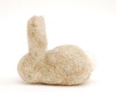 Needle Felted Rabbit woodland nature soft eco friendly wool  decor