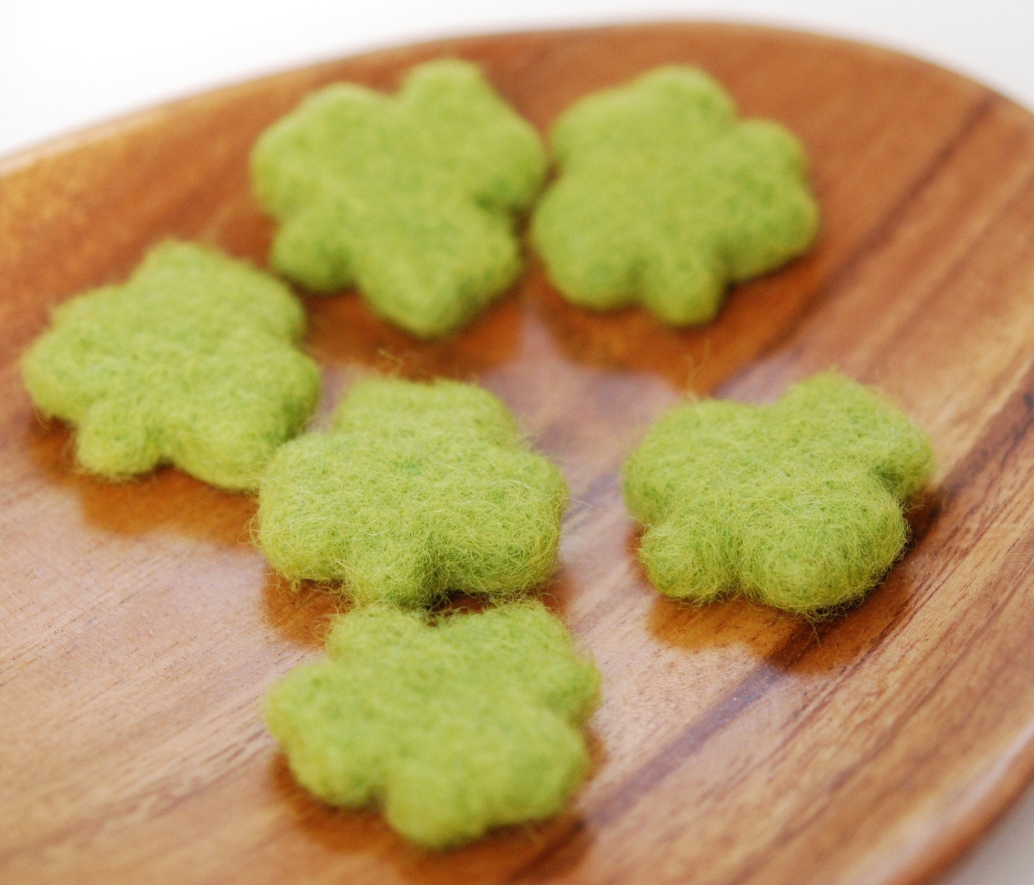 Needle Felted Shamrocks