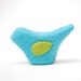 Needle Felted Bird, aqua green sea ocean wool decor