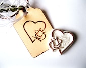 Sewn With Love Hand Carved Rubber Stamp, Needle and Thread, Love Sewing