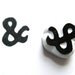 Simple Ampersand Hand Carved Rubber Stamp