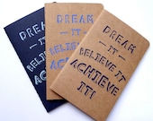 Pocket Sized Moleskin Journal Dream It, Believe It, Achieve It