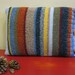 Striped Wool Upcycled Sweater Pillow