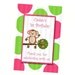 Mod Monkey Party Favor Tag Baby Shower Girl DIGITAL FILE 4x6 Jpeg Digital File Personalized