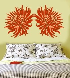 Wall STENCIL - PROTEA Flower - Reusable Stencil for walls - DIY Home Decor/Wall Decor
