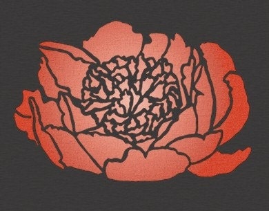 Wall Stencil Reusable - Peony no. 2 LARGE - DIY Home Decor/Wall Decor
